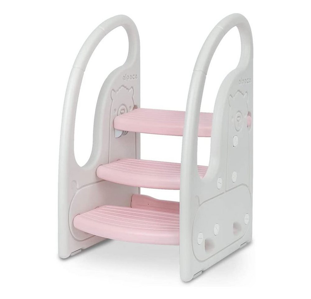 Onasti Baby-Toilettensitz Tritthocker Dreistufiger Kinderhocker für Bad, Schlafzimmer, Küche von Onasti