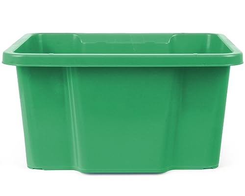 Ondis24 Dreh- und Stapelbox Aufbewahrungsbox mit Dreh-/Stapelsystem 22 Liter 42 x 35 x 23 (H) cm (Grün) von Ondis24