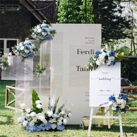 Blaue Hochzeit Torbogen Blume, Ecke Swag, Hintergrund, Party Decor, Blumen Bogen Arrangement von FineSnow
