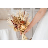 Pampas Gras Bouquet Konservierte Blumen Getrocknete Bouquet, Wohnkultur, Palm Speer, Natürliche Blume Blumenarrangement, Kleines Mittelstück von FineSnow