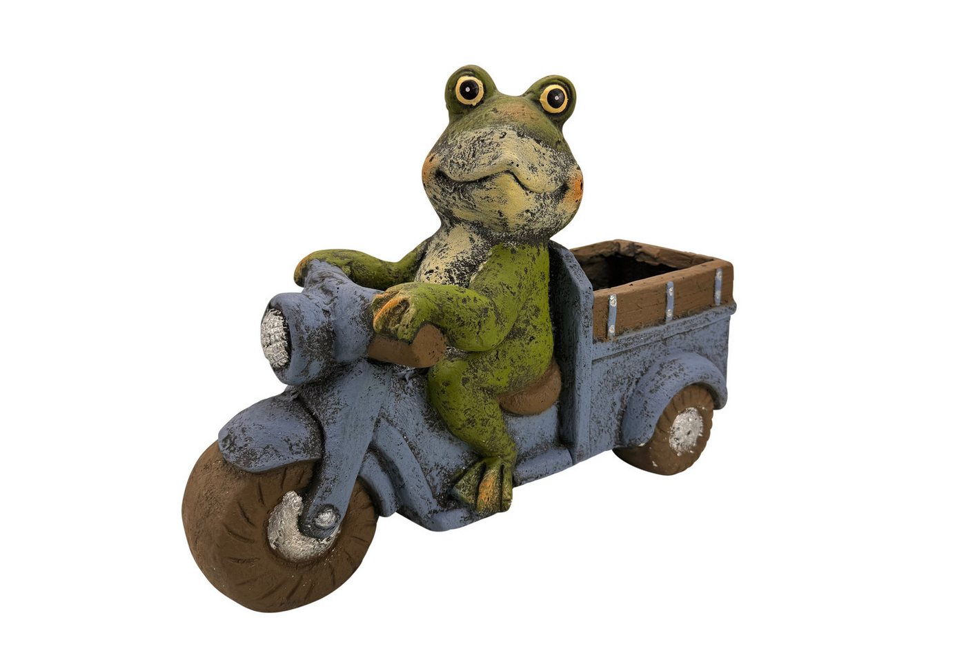 Online-Fuchs Gartenfigur Frosch mit Motorrad und Blumentopf für draußen geeignet - Deko, wetterfest Online-Fuchs Gartenfigur Frosch mit Motorrad und Blumentopf für draußen geeignet - Deko, wetterfest von Online-Fuchs