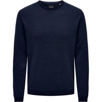 ONLY & SONS Rundhalspullover "ONSTAPA REG 12 STRUC LS CREW KNIT NOOS" von Only & Sons