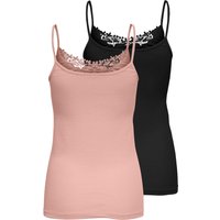 ONLY Spitzentop "ONLKIRA LACE SINGLET 2PACK NOOS", (2er-Pack) von Only