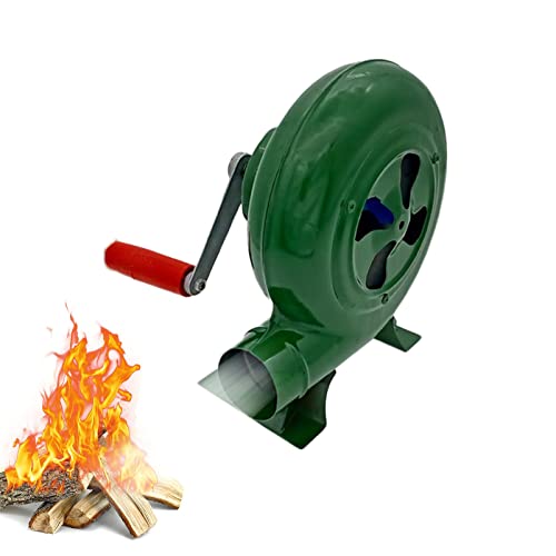 Tragbares Handkurbelventilator-Luftgebläse, Eisengetriebeventilator Manueller Ventilator für Outdoor-Grill-Feuerbalg-Camping- und Wanderpicknick von Ontihang