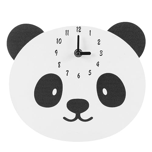 Operitacx Home Kinderzimmer Holzdekoration Panda Cartoon stille Uhr praktische Wanduhren stumme Wanduhr Wohnkultur Bürodekoration Holz-Wanduhr-Dekor heimuhr dekor hölzern schmücken Anschauen von Operitacx