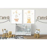 Personalisierte Kinderzimmer Geschenke, 2Er Set Druck, Benutzerdefinierte Baby Dekor Für Babys, Wand Kunstdruck von Opuleene