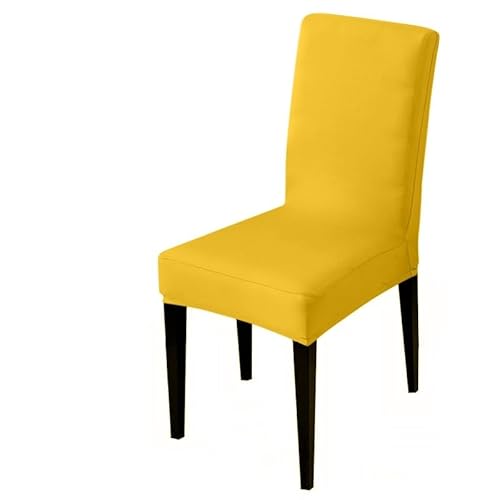 Stretch Stuhl Slipcover, waschbar Stuhl Protector, 1/2/4/6 Pieces Jacquard Fabric Chair Cover Universal Size Chair Covers Seat Slipcovers(Color : N, Size : 1 Piece) ( Color : Polyester yellow , Size : von OqcEha