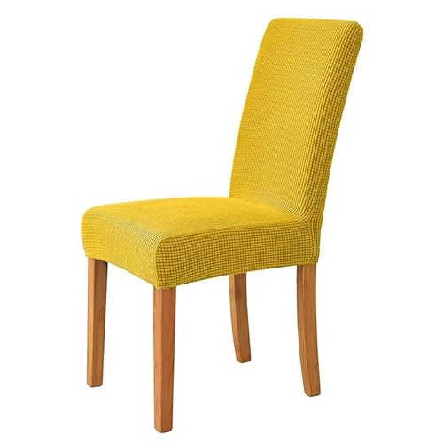 Stretch Stuhl Slipcover, waschbar Stuhl Protector, 1/2/4/6 Pieces Jacquard Fabric Chair Cover Universal Size Chair Covers Seat Slipcovers(Color : N, Size : 1 Piece) ( Color : Yellow ye , Size : 4 Piec von OqcEha
