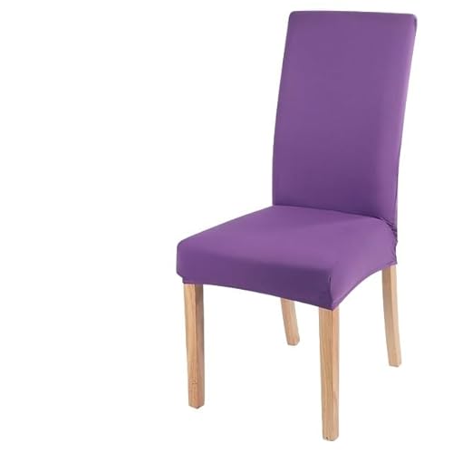Stretch Stuhl Slipcover, waschbar Stuhl Protector, Chair Covers Elastic solid color Chair Cover For Kitchen Dining Room Wedding Banquet Home (Color : 1, Size : Universal Size) ( Color : Purple , Size von OqcEha