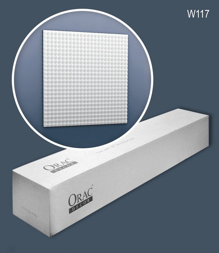 Orac Decor 3D Wandpaneel W117-box, BxL: 2.3x100 cm, 5 qm, (1 Karton Paneel-Set, 5-tlg., weiß vorgrundiert) mit 5 3D Wandpaneelen Zierelementen Modern von Orac Decor