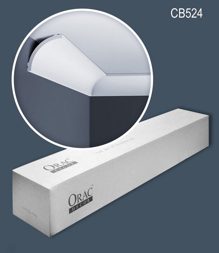 Orac Decor Deckenleiste CB524-box-10, kleben, Polystyrol, 10-St., 1 Karton SET mit 10 Leisten Eckleisten Stuckleisten 20 m von Orac Decor