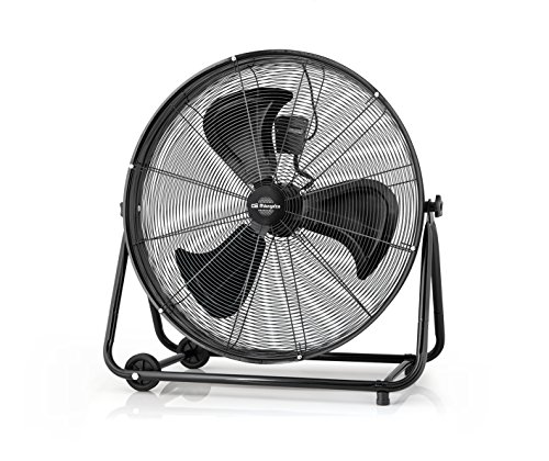 Orbegozo PWT 3061 - Profi-Ventilator Power Fan, 150 W, drei Stufen, Propellerdurchmesser 60 cm, Transportrollen, Schwarz von Orbegozo