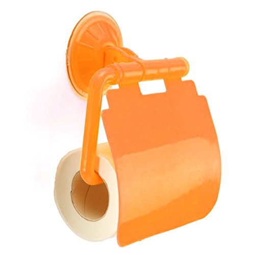 OrdinAry Toilettenpapierhalter aus Edelstahl, selbstklebend, für Küche und Bad, Orange von OrdinAry