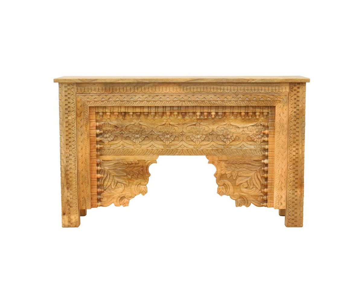 Oriental Galerie Unterschrank Natur Konsolentisch Kiron Sideboard Indien 150cm Ablagetisch, Flur Kommode, Holz Konsole schmal, Eingangskonsole von Oriental Galerie