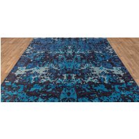 10x14 Großer Teppichabstrakt Blau Modern Handgemacht Abstrakter Wollteppich #8075(300x450 cm von OrientalLooms