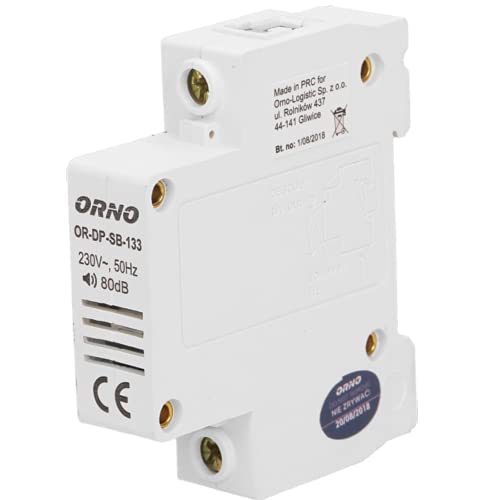 ORNO DP-SB-133 Türklingel Kabelgebunden für die DIN-1-Modulschiene 1 Tonnen 80dB von Orno