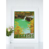 Arkansas Reiseposter, Vintage Stil Poster, Zuhause, Wandkunst, Reise, Urlaub, Souvenir, Rahmen Nicht Enthalten von OsoTraveled