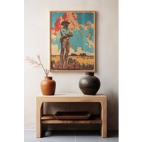 Texas Reise Poster, Vintage-Stil Haus, Wandkunst, Reisen, Urlaub, Home State, Souvenir, Rahmen Nicht Enthalten von OsoTraveled