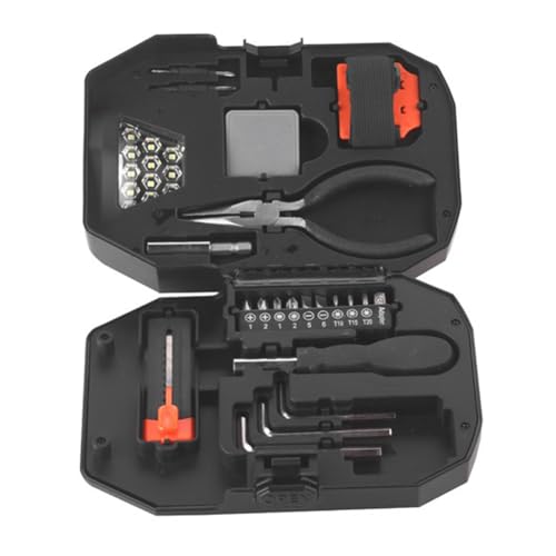 Otueidnsy Werkzeug-Kombinations-Set Kit mit Beleuchtungs-Werkzeug-Set, Einschließlich Schraubendrehersatz, Ratschengriff, Hülse und Uhrenschraubendreher von Otueidnsy