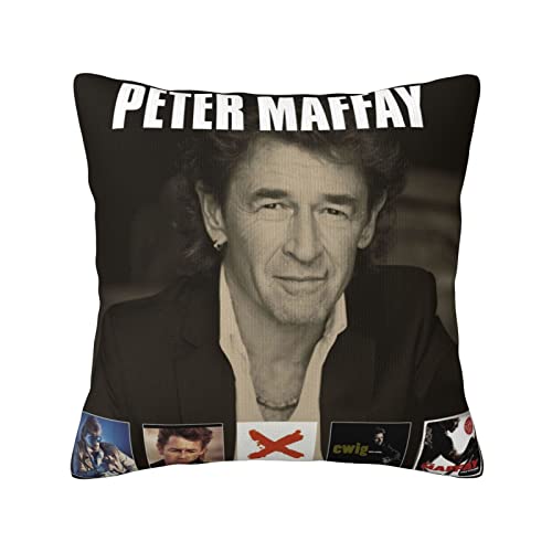 Peter German Maffay Kissenbezug, weich, dekorative Kissenbezüge, 45,7 x 45,7 cm, Kissenbezüge für Sofa, Schlafzimmer, Bett, Dekoration von Oudrspo