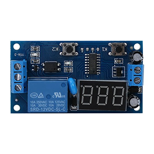 DC 12V Cycle Delay Timer-Relaisschalter Einstellbare Relaisplatine mit unendlicher Zykluszeit und LED-Anzeige für Timer-Betriebsgeräte von Oumefar