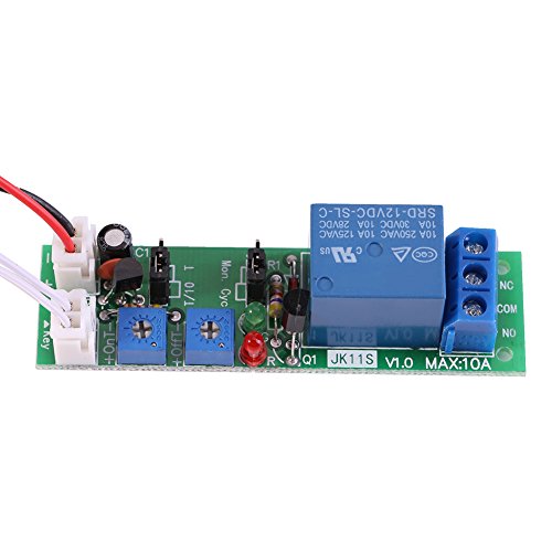 Oumefar DC 5V 12V 24V Einstellbares Timer-Modul Timer-Verzögerungskonverter für Elektrische Geräte des Kfz-Steuerungssystems(DC 12V 0-120 Minuten einstellbar) von Oumefar