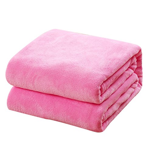 Ouneed® Kuscheldecken,Kuscheldecke PV Longhair Blanket Microfaser Kunstfell TV Decke Tages Klimaanlage Decke für Couch Bett Leicht Flauschig 50 * 70cm (Rosa) von Ouneed