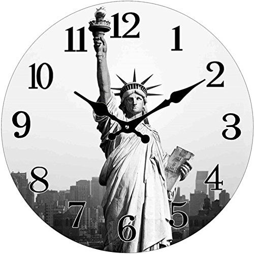 Glas Uhr Statue of Liberty 28 cm von Out of the blue