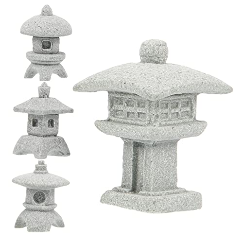 4 Stück Home Decor Japanische Wohnkultur Fee Pagode Statue Mini Pagode Figuren Mini-Pagode Statue Mini Pagode Modell Mini Pagode für Garten Pavillon Dekoration von Outanaya