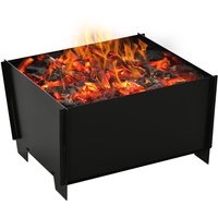 Feuerschale Stahl demontierbar 50 x 50 x 30 cm - Schwarz - Outsunny von Outsunny