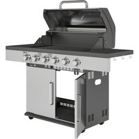 Outsunny Gasgrill 8500BTU Grillwagen inkl 6 Edelstahl-Brenner Rolle Thermometer Druckminderer Gasschlauch Deckel Seitenablagen, BBQ Gartengrill für Balkon, Camping-Grill 141 x 55 x 110 cm Aosom Outsunny Gasgrill 8500BTU Grillwagen inkl 6 Edelstahl-Brenner Rolle Thermometer Druckminderer Gasschlauch Deckel Seitenablagen, BBQ Gartengrill für Balkon, Camping-Grill 141 x 55 x 110 cm Aosom von Outsunny