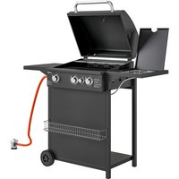 Outsunny Gasgrill 9,5 KW Grillwagen inkl 4 Brenner Seitenkocher Rolle Druckminderer Gasschlauch Deckel 2 Heizzonen Thermometer Seitenablagen, BBQ Gartengrill für Balkon, Grill 123x57x98 cm Aosom Outsunny Gasgrill 9,5 KW Grillwagen inkl 4 Brenner Seitenkocher Rolle Druckminderer Gasschlauch Deckel 2 Heizzonen Thermometer Seitenablagen, BBQ Gartengrill für Balkon, Grill 123x57x98 cm Aosom von Outsunny