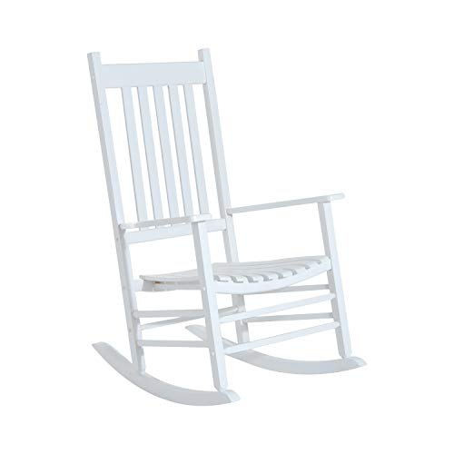 Outsunny Schaukelstuhl aus Holz mit Armlehne Schwingsessel Relaxstuhl Gartenstuhl Weiß 69 x 86 x 115 cm Outsunny Schaukelstuhl aus Holz mit Armlehne Schwingsessel Relaxstuhl Gartenstuhl Weiß 69 x 86 x 115 cm von Outsunny