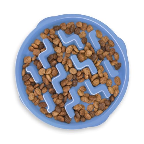 Outward Hound Fun Feeder Slo-Bowl - Anti-Schling-Hundenapf - groß/normal - blau von Outward Hound