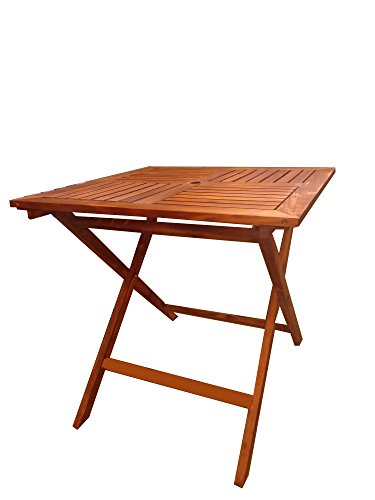 P&J Holzklappbaren tragbaren Tisch, klapptisch (80x80 см, hell) von P&J