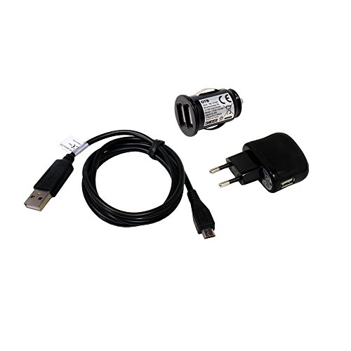 P4A 3teiliges Micro USB Set 2,1A für Xoro KidsPad 902, für alle Geräte mit Micro-USB Anschluss von OTB