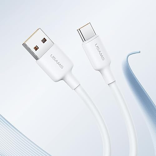 P4Y USB Typ C Kabel für schnelles Aufladen und Datenübertragung US-SJ601 U84 3A Weiß 1m Schnelle Datenübertragung 480Mbps PVC Material, stark und langlebig kompatibel mit vielen Geräten von P4Y