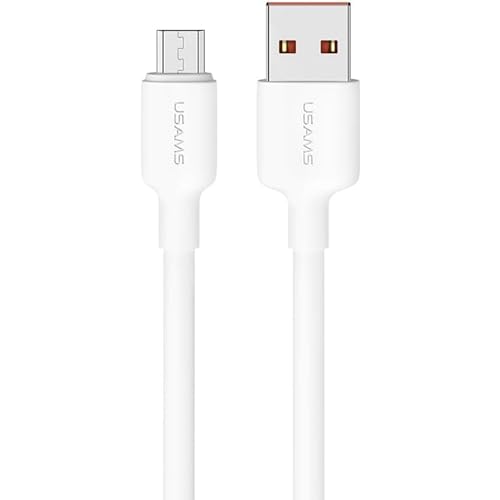 P4Y Micro USB Lade- und Datenkabel US-SJ607 U84 Schnelles Laden 2A Schnelle Datenübertragung 480Mbps PVC-Material, robust und langlebig Weiß 1m von P4Y