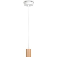 Deckenlampe Wohnzimmer Esszimmerlampe Pendelleuchte Esstisch Modern Hängelampe 1er Pendelleuchte, Weiß - Natur - Paco Home von PACO HOME