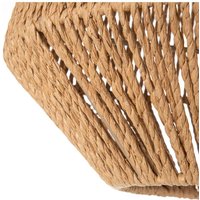 Stehlampe Modern Wohnzimmer Schlafzimmer Rattan Optik Boho Korb Stehleuchte E27 Einbeinig Weiß, Natur (Ø33 cm) - Paco Home von PACO HOME