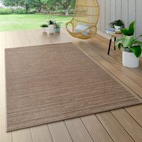 Paco Home - Outdoor Teppich Wetterfest Balkon Küche Sisal Meliert Streifen Natur Braun 120x170 cm von PACO HOME