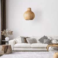 Paco Home Deckenlampe Bambus Hängeleuchte Boho Wohnzimmer Korblampe Hängend Vintage E27 Natur (Ø42 cm), Pendelleuchte - Typ 4 von PACO HOME