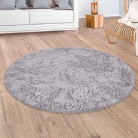 Paco Home Hochflor-Teppich "Silky 591", rund, Uni Farben, besonders weich und kuschelig von PACO HOME