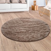 Paco Home Hochflor-Teppich "Silky 591", rund, Uni Farben, besonders weich und kuschelig von PACO HOME