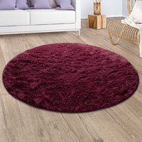 Paco Home Hochflor-Teppich "Silky 591", rund, Uni Farben, besonders weich und kuschelig von PACO HOME