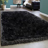 Paco Home Hochflor-Teppich "Touch 100", rechteckig, weicher Uni Shaggy mit Glanz Garn, Wohnzimmer von PACO HOME