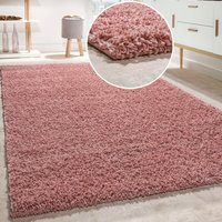 Paco Home Teppich "Twister 500", rechteckig, Uni Hochflor Shaggy mit hoher Fadendichte von PACO HOME