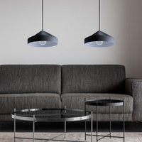 Pendelleuchte Hängelampe Esszimmer Küchenlampe Hängend Esstischlampe Innen Weiß Grau-Weiß, Design t + Leuchtmittel G95 Bernstein - Paco Home von PACO HOME