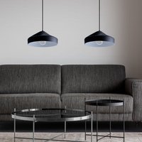 Pendelleuchte Hängelampe Esszimmer Küchenlampe Hängend Esstischlampe Innen Weiß Schwarz-Weiß, Design t + Leuchtmittel G95 Bernstein - Paco Home von PACO HOME