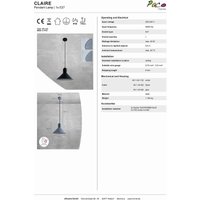 Pendelleuchte Hängelampe Esszimmer Küchenlampe Hängend Esstischlampe Matt E27 Matt Grau/Weiß, Klar ST64 800 Lumen / 7W - Paco Home von PACO HOME